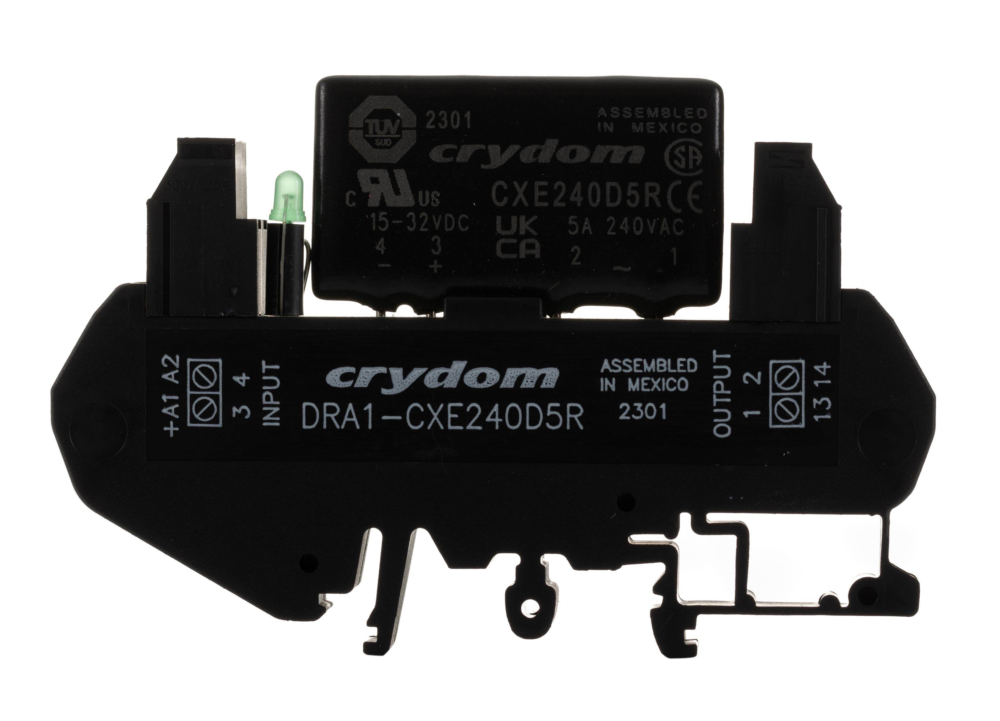 dra1-cxe240d5r Sensata / Crydom DRA Solid State Interface Relay, Control:32V dc DIN Rail Screw