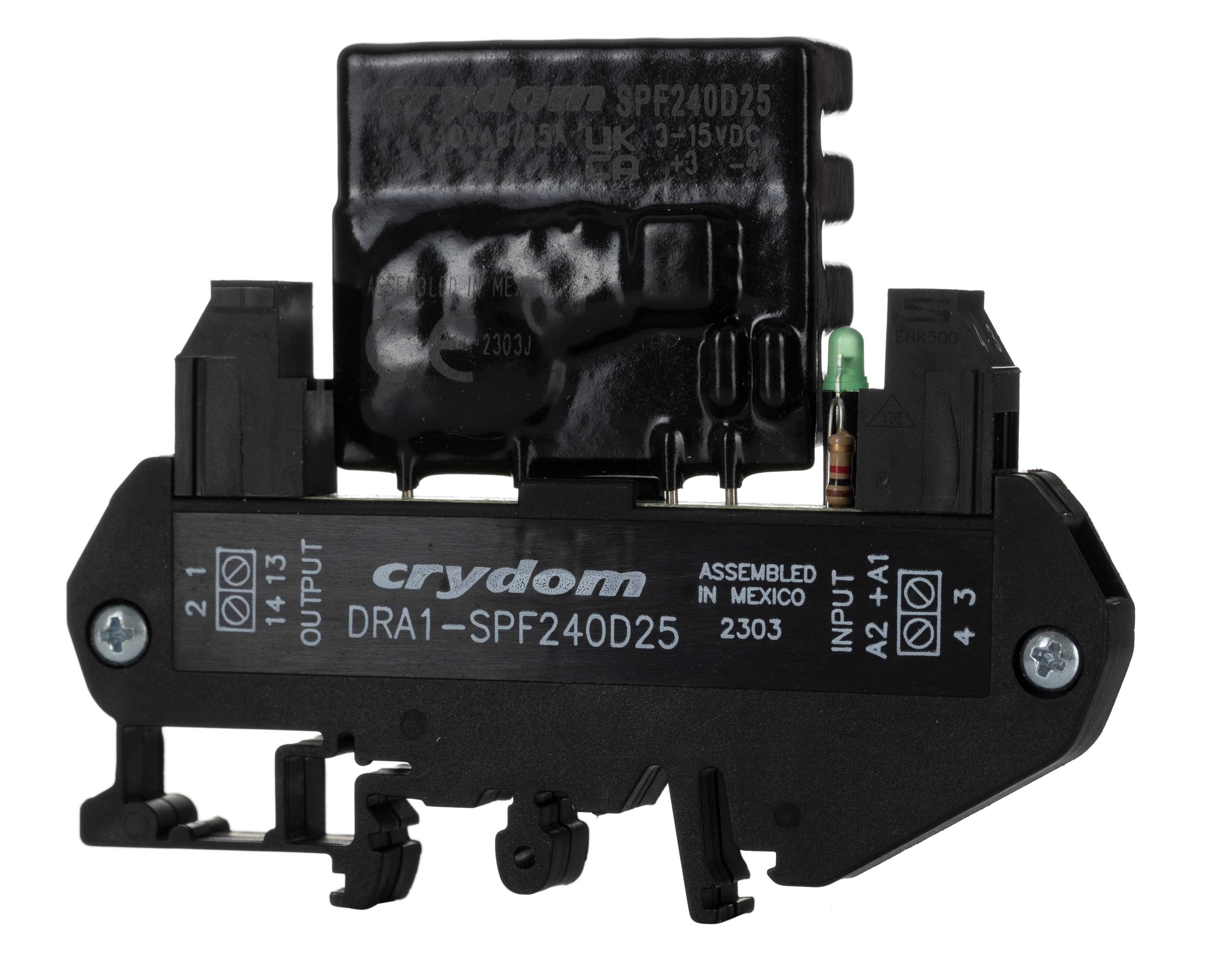 Sensata / Crydom DRA1 SPF Solid State Interface Relay, Control:15V dc DIN Rail Screw