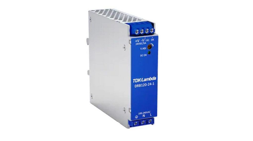 TDK-Lambda DRB DIN Rail DIN Rail Power Supply 265V ac AC Input 48V, 5 A Output DC 240 W
