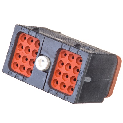 Deutsch, DRC Automotive Connector Male Black PCB 24 Way Crimp Termination DRC16-24SA