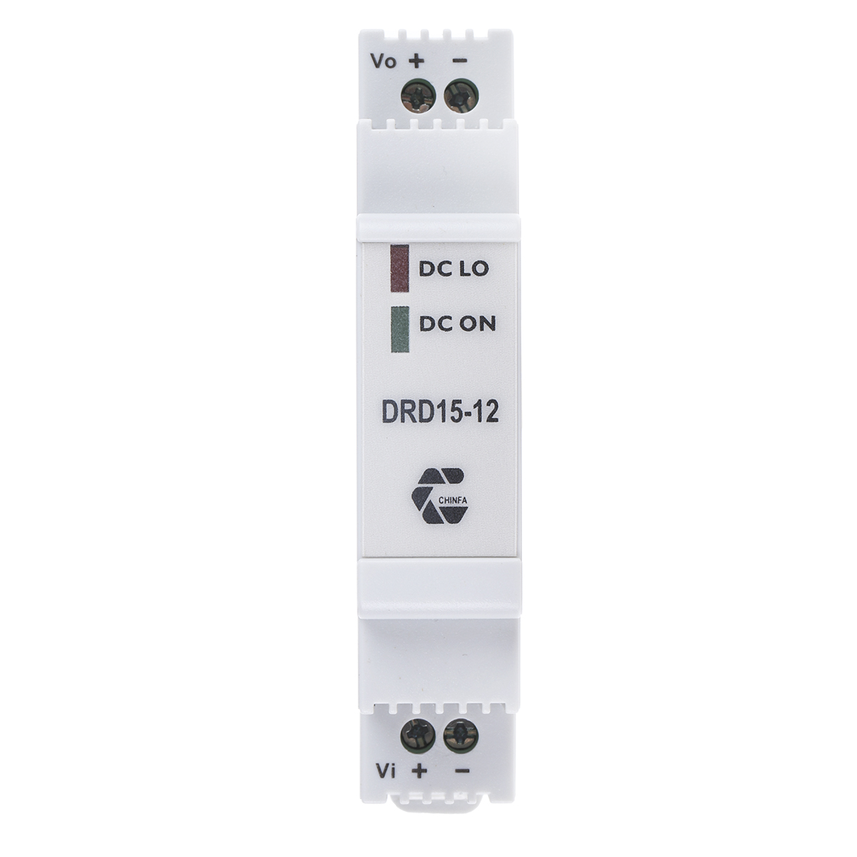 drd15-12 Chinfa DRD15 DC/DC Converter, 12V dc/ 1.25 A, 36V dc Input, 24V dc Input, DIN Rail 15 W, 71 °C Max Temp 71 °C Min Temp