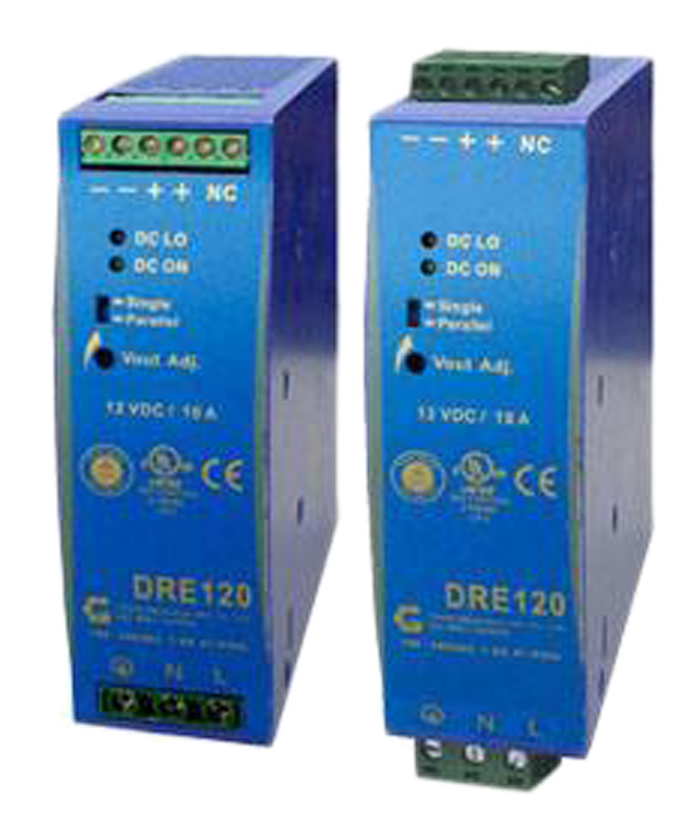 Chinfa DRE120 Switched Mode DIN Rail Power Supply 264V ac AC Input 12V dc, 10 A Output DC 120 W