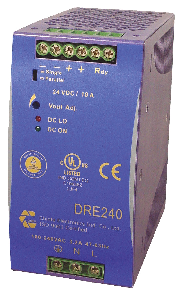 Chinfa DRE Switched Mode DIN Rail Power Supply 264V ac AC Input 12V dc, 16 A Output DC 192 W