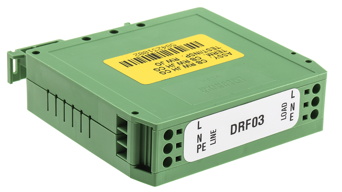 Roxburgh EMC, DRF 3 A 250V ac 440Hz, DIN Rail RFI Filter, Screw 1 Phase