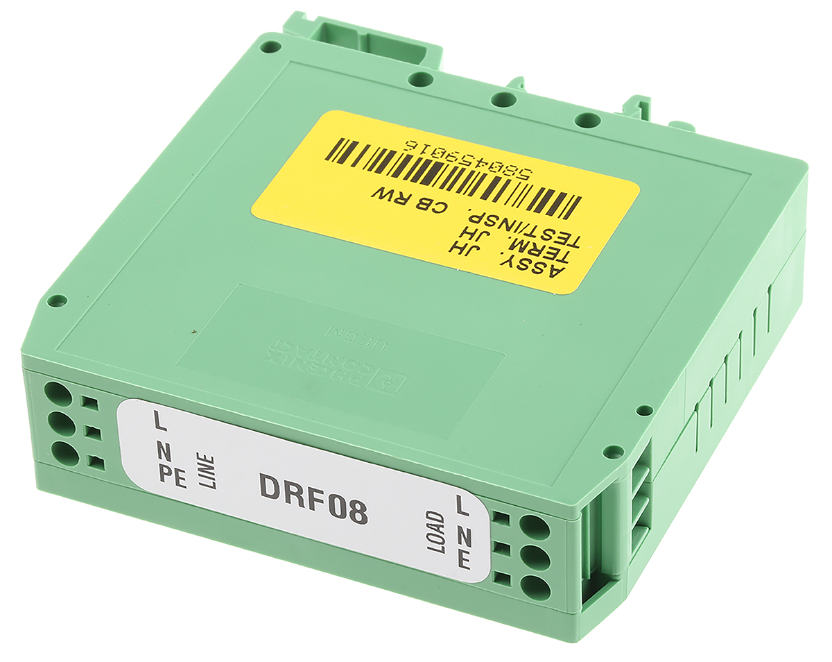 Deltron, DRF 8 A 250V ac 440Hz, DIN Rail EMI Filter, Screw 1 Phase