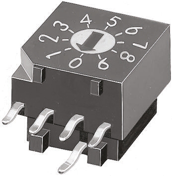 KNITTER-SWITCH Rotary Flush Rotary Coded DIP Switch Through Hole