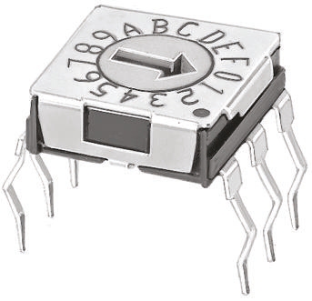 KNITTER-SWITCH Rotary Flush Rotary Coded DIP Switch Through Hole