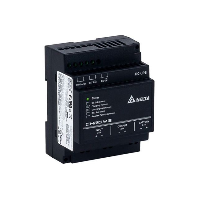 Delta Electronics 24V dc, 28 V dc Input DIN Rail Uninterruptible power supply, 240 VA, Chrome DC 240 W