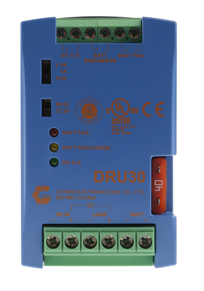 Chinfa 12V, 24 V Input DIN Rail Uninterruptible power supply DRU30