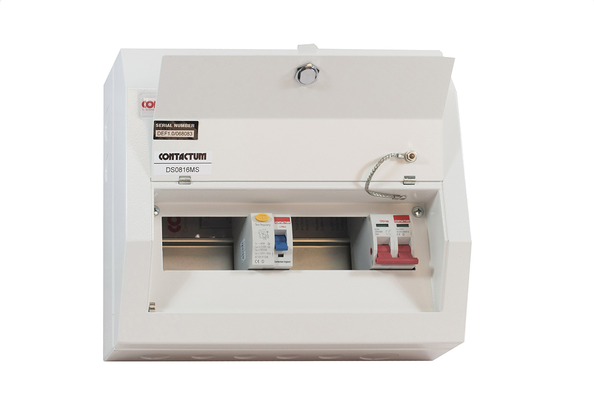 Contactum 8 Steel Consumer Unit, 100A, BS EN 61439-3 Defender