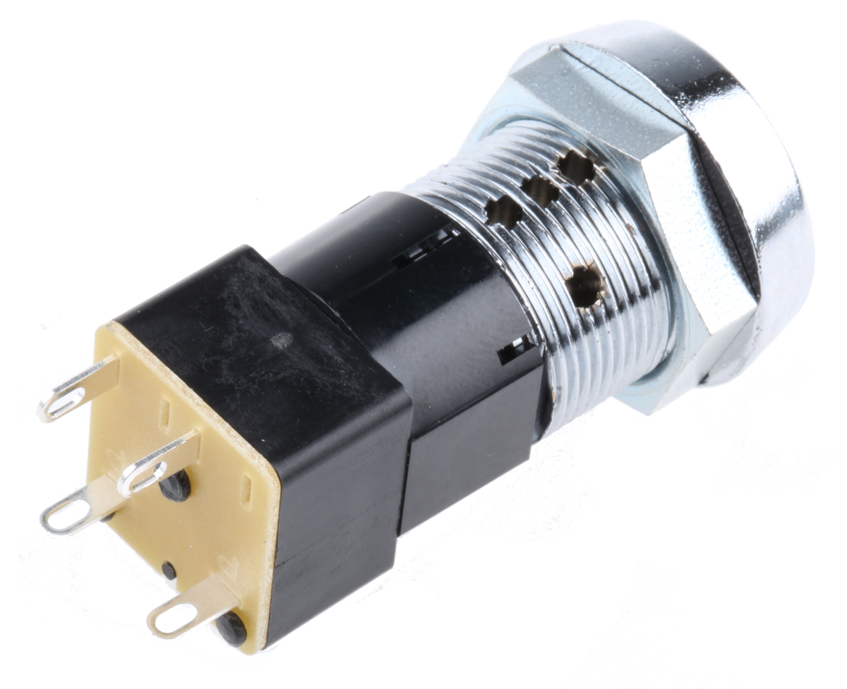 dsl-6-d-s Lorlin High Security Key Switch, DPST, 50mA 2-Way Flat-Key