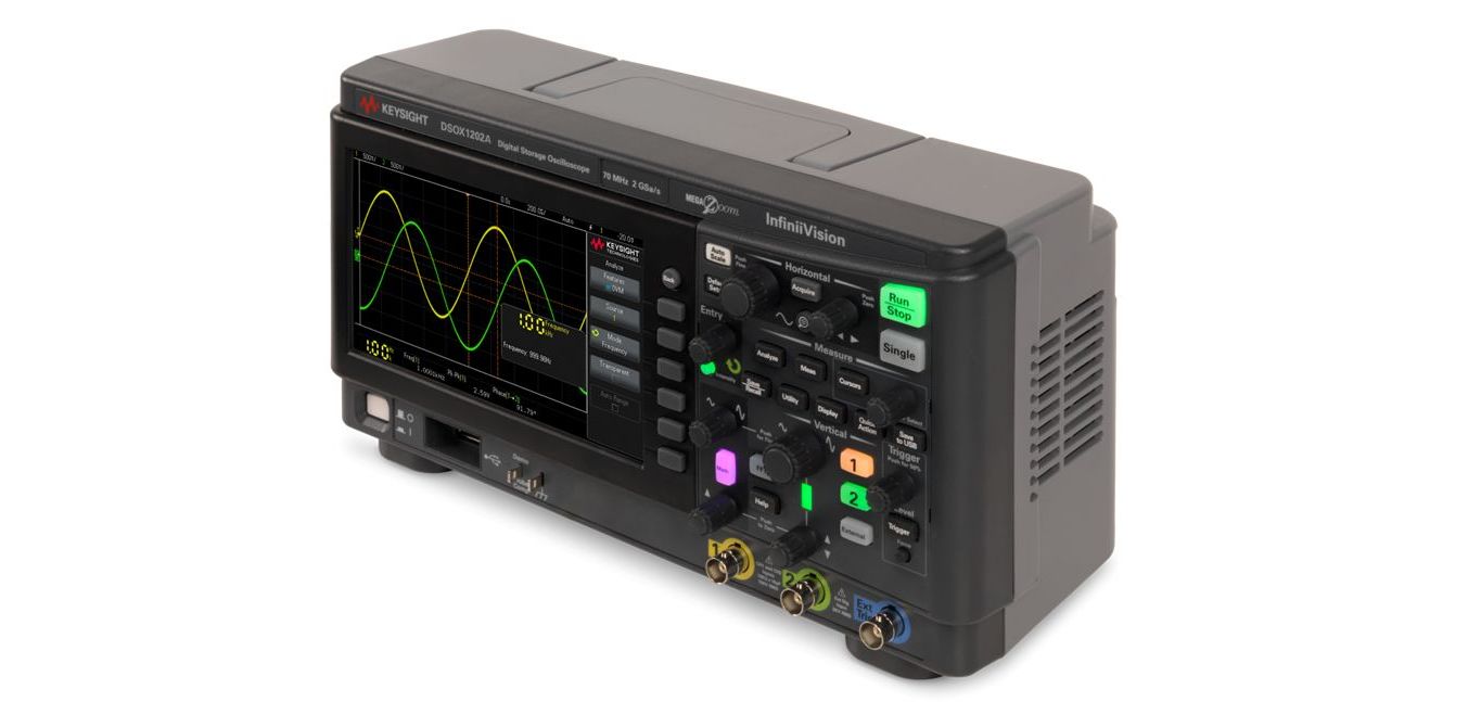 dsox1202a Keysight Technologies InfiniiVision 1000 X Series, 70 MHz Bench Oscilloscope 2-Channel - RSCAL