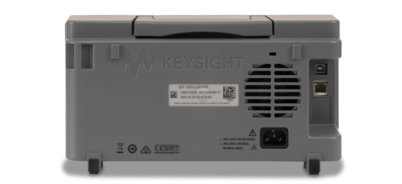 dsox1202g Keysight Technologies InfiniiVision 1000 X Series, 70 MHz Bench Oscilloscope 2-Channel