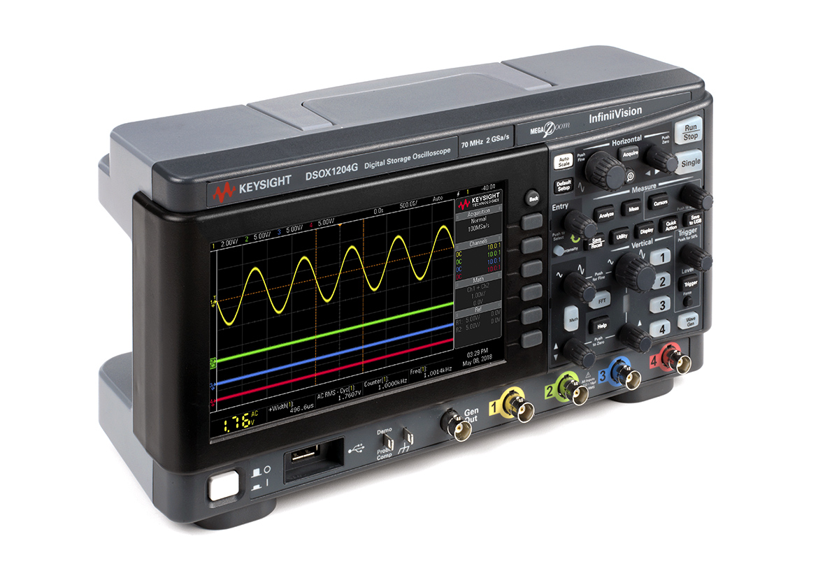 dsox1204g Keysight Technologies 1000 X Series, 70 MHz Portable Oscilloscope 4-Channel