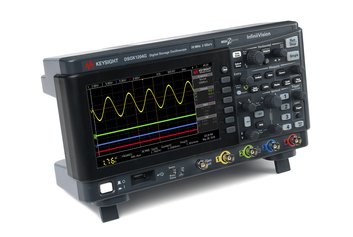 dsox1204g Keysight Technologies 1000 X Series, 70 MHz Portable Oscilloscope 4-Channel