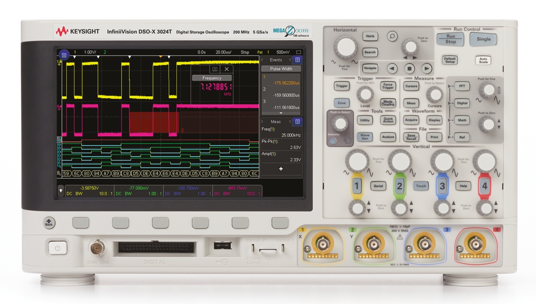 Keysight Technologies InfiniiVision 3000T X Series, 200 MHz Bench Oscilloscope 4-Channel