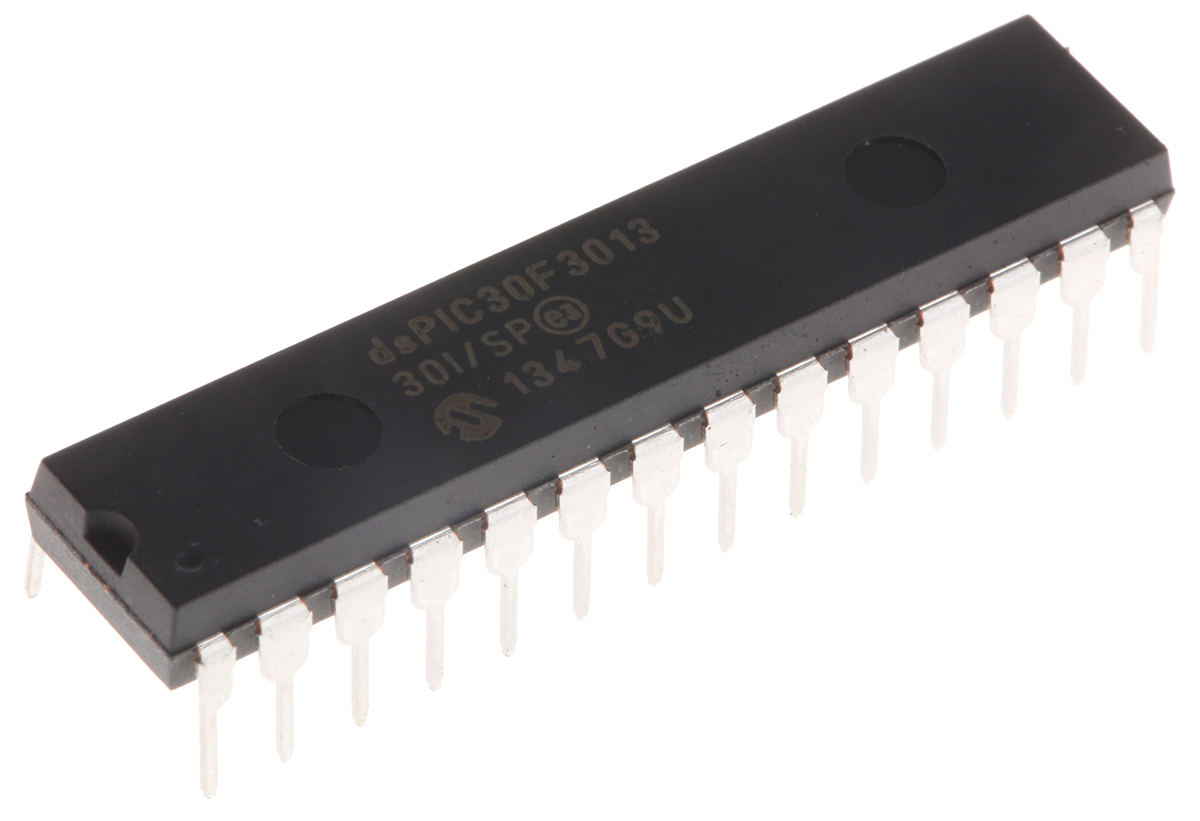 dsPIC30F3013-30I/SP Microchip dsPIC30F, 16 bit Digital Signal Processor 30 MIPS 24kB FLASH 28-Pin SPDIP