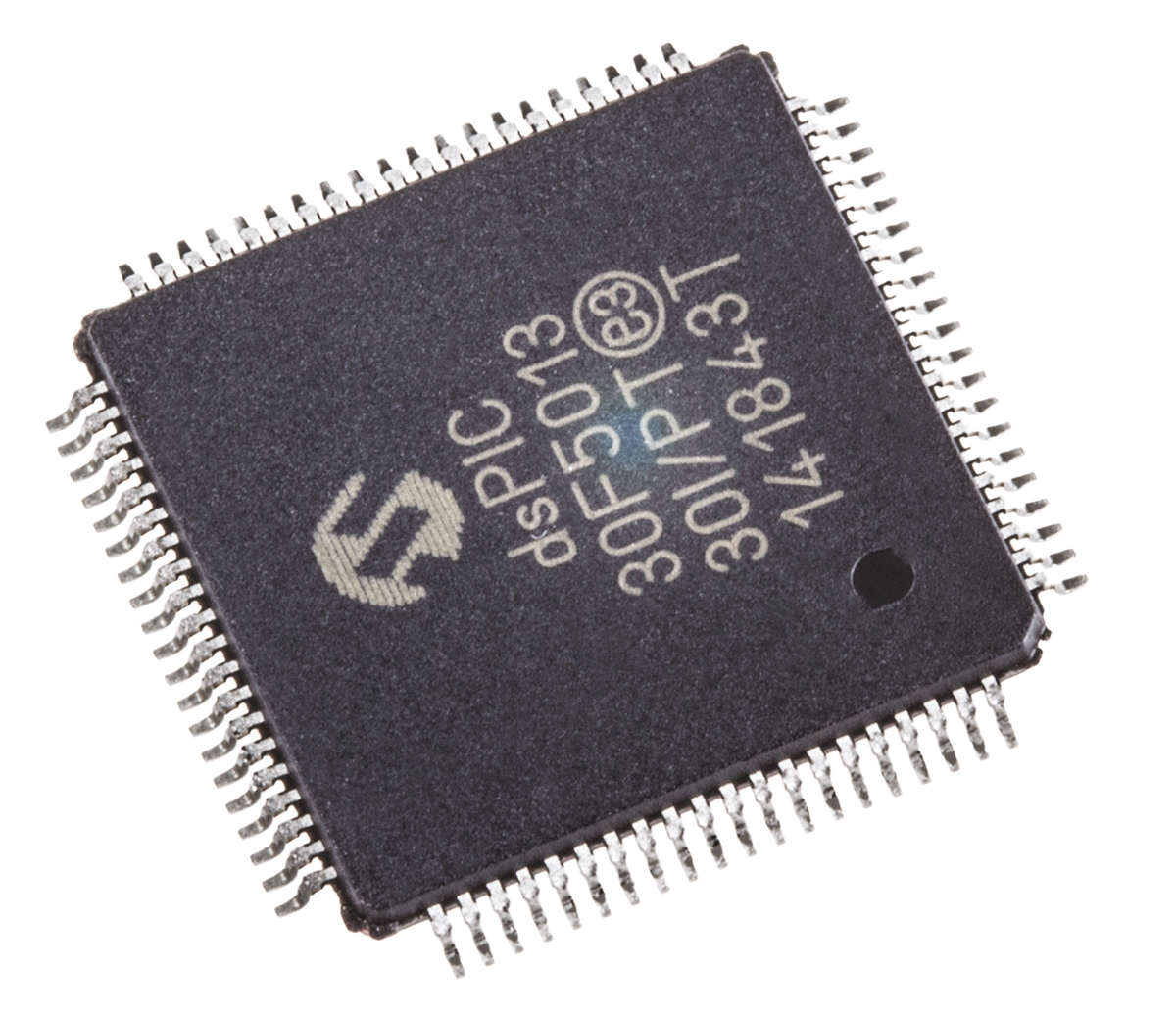 dsPIC30F5013-30I/PT Microchip dsPIC30F, 16 bit Digital Signal Processor 30 MIPS 66kB FLASH 80-Pin TQFP