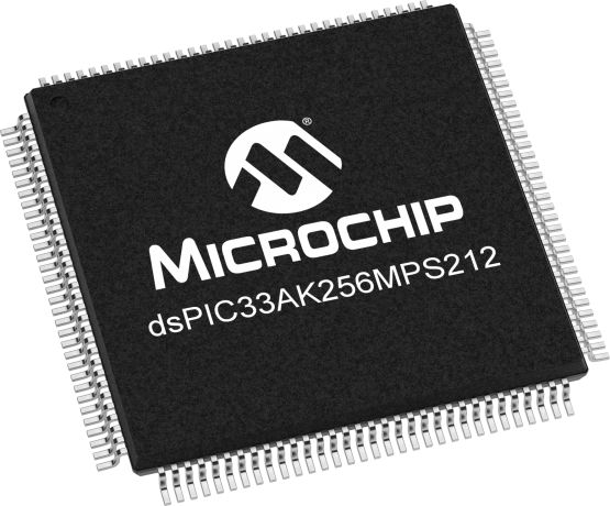 dsPIC33AK256MPS212T-I/PT Microchip dsPIC33AK, 16 bit 16 Bit Digital Signal Controller 200 MHz 256kB FLASH 129-Pin TQFP