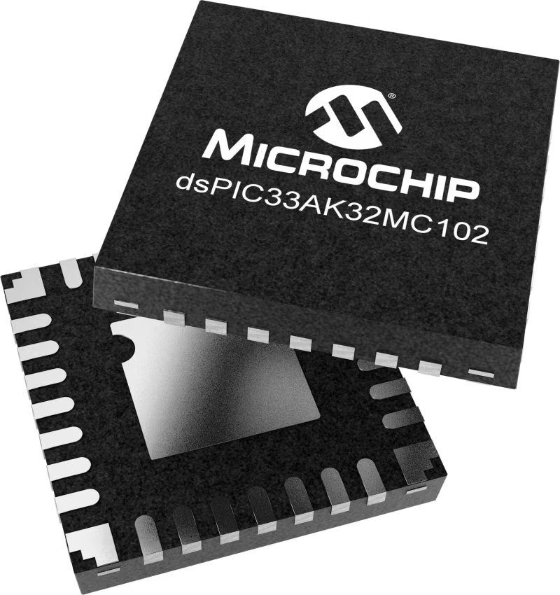 dsPIC33AK32MC102-I/SS Microchip dsPIC33AK32MC102, 32 bit Digital Signal Processor 200 MHz 32kB FLASH 28-Pin SSOP/VQFN