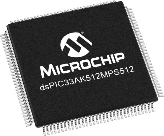 dsPIC33AK512MPS512-I/PT Microchip dsPIC33A, 16 bit Digital Signal Processor (DSP) 200 MHz 512kB FLASH 128-Pin TQFP