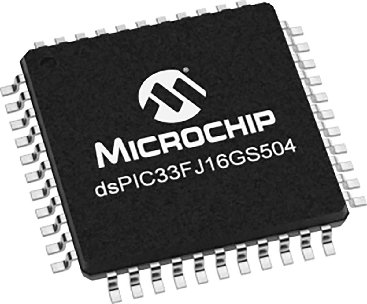 Microchip DSPIC33FJ16GS504, 16 bit Digital Signal Processor 40 MHz 16kB FLASH 44-Pin TQFP