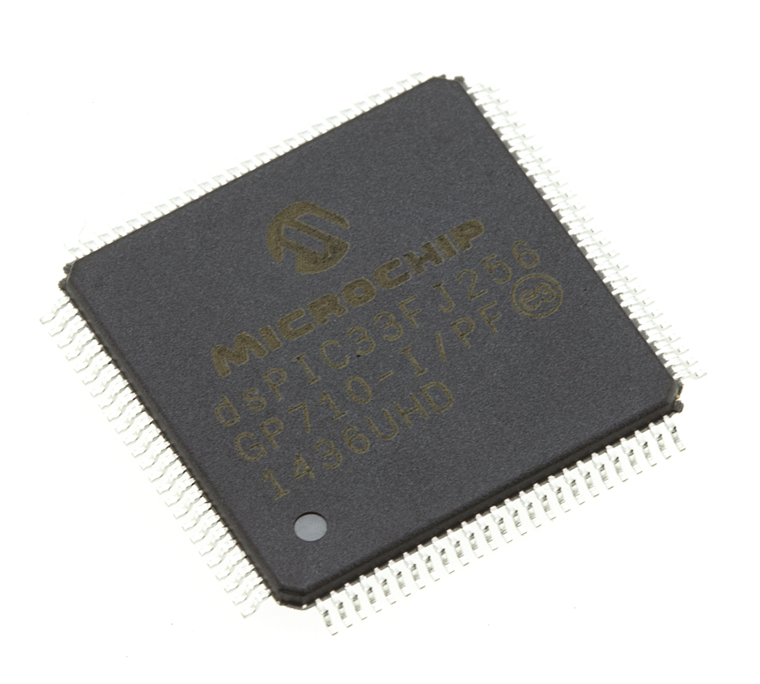 DSPIC33FJ256GP710-I/PF Microchip, 16 bit Digital Signal Processor 40 MIPS 256kB FLASH 100-Pin TQFP