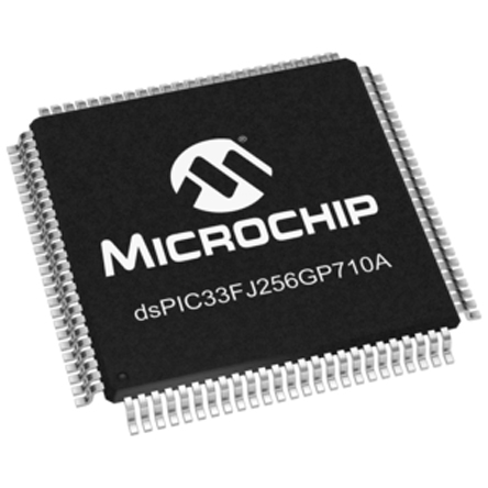 dsPIC33FJ256GP710A-I/PT Microchip, 16 bit Digital Signal Processor 40 MIPS 256kB FLASH 100-Pin TQFP
