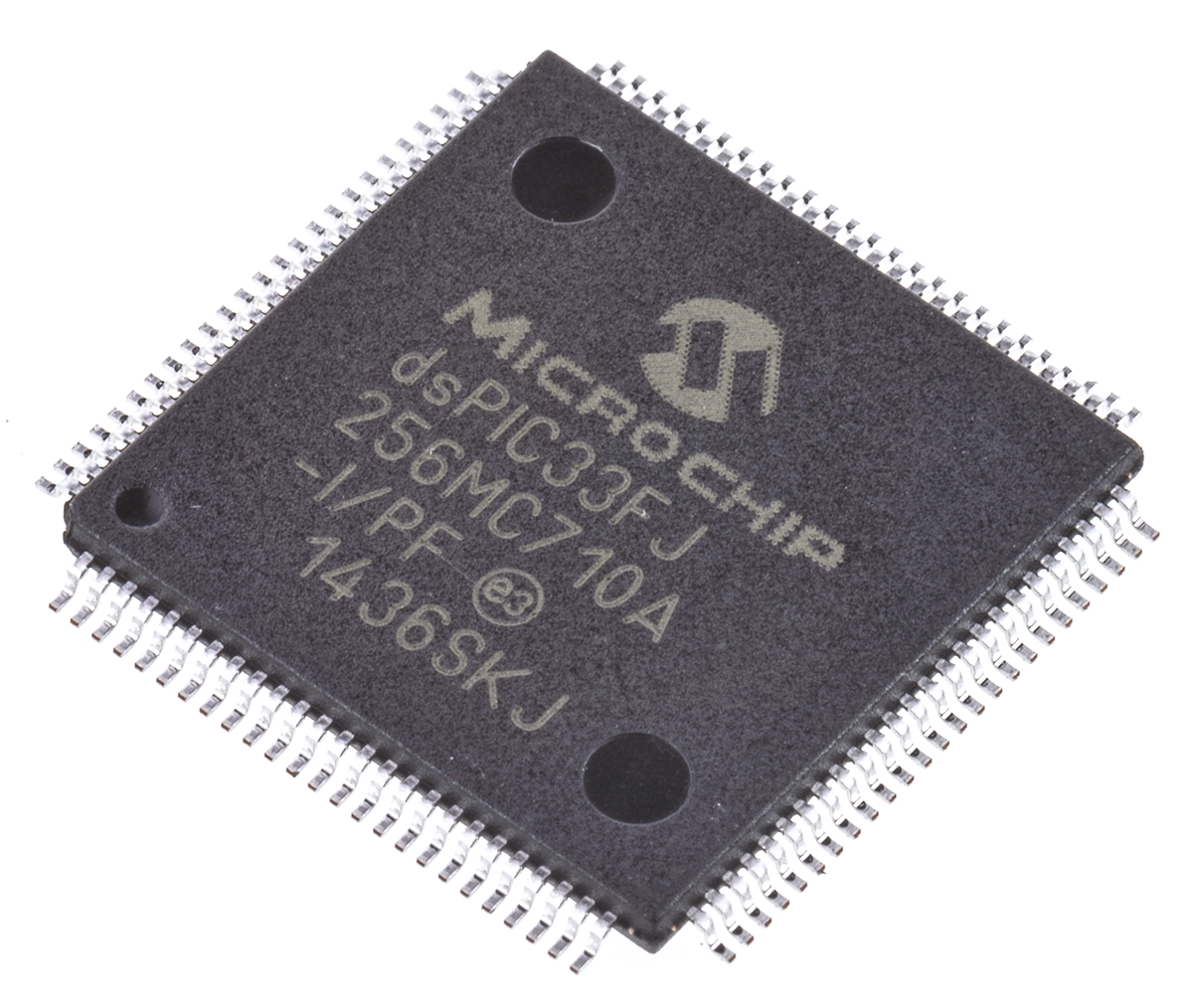 dsPIC33FJ256MC710A-I/PF Microchip dsPIC33F, 16 bit Digital Signal Processor 40 MIPS 256kB FLASH 100-Pin TQFP