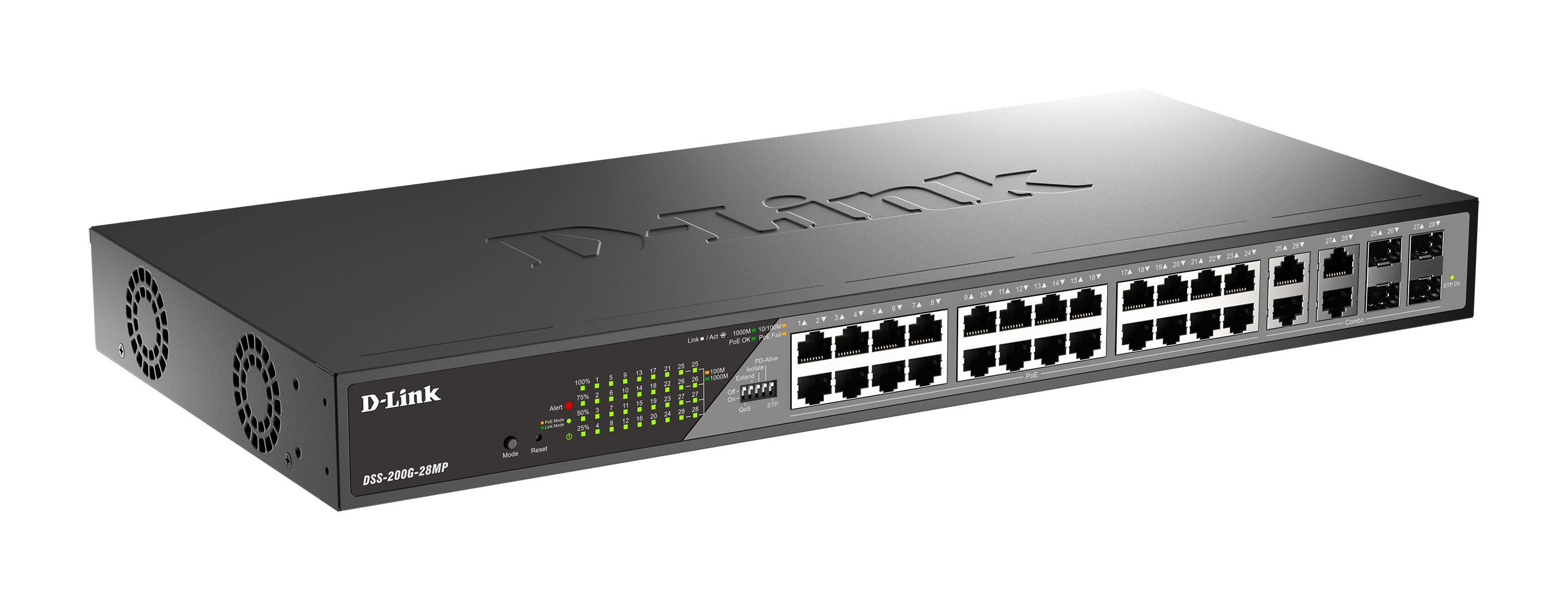 D-Link 28-Port Gigabit PoE Smart Managed Surveillance PoE Switch Smart 28 Port Gigabit Switch Power Over Ethernet