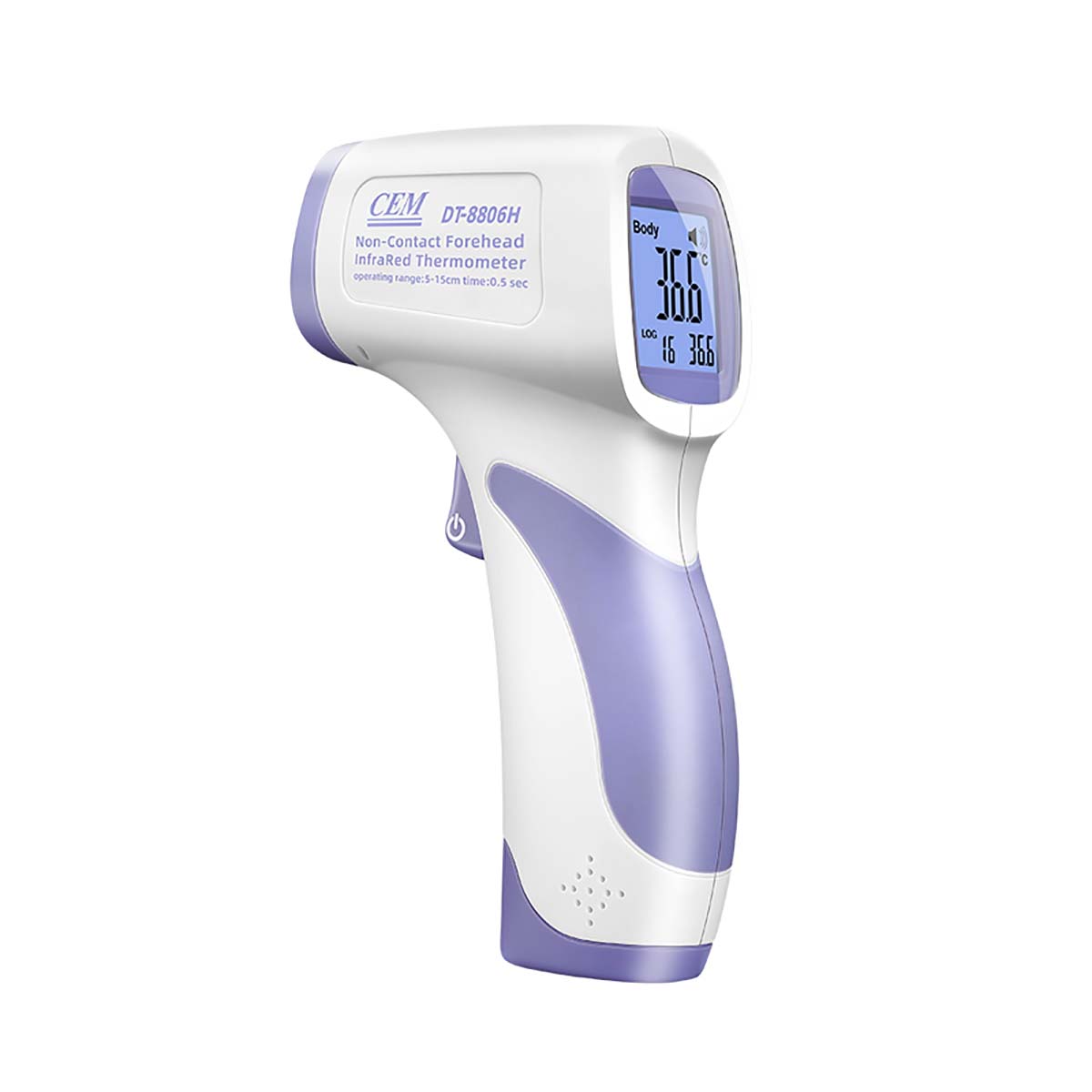 NEUTRAL DT-8806 Forehead Infrared Thermometer, 0 °C Min, 60 °C Max, ±0.3°C Accuracy, °C, Fahrenheit, F Measurements