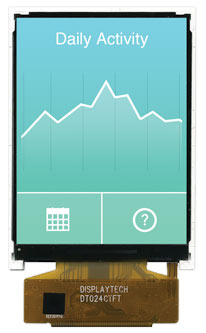 Displaytech DT024CTFT LCD Colour Display, 60.96 mm, 240 x 320 pixel
