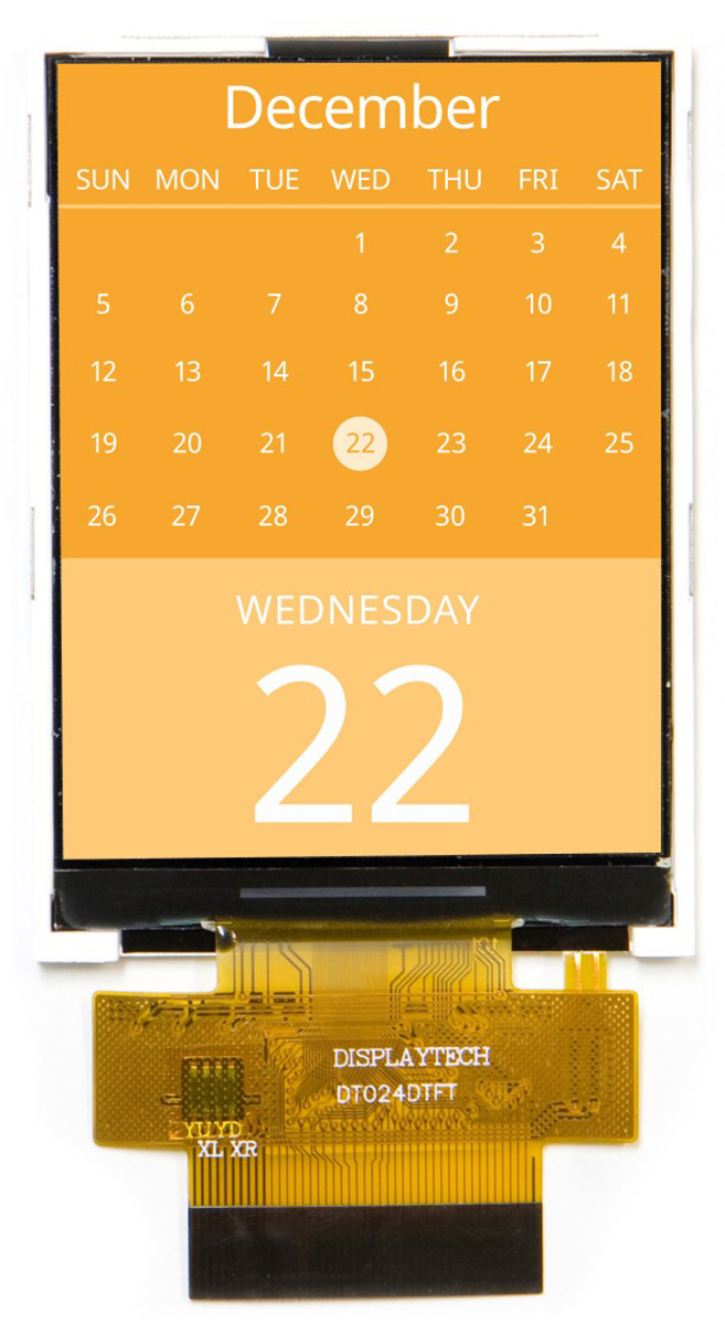 Displaytech DT024DTFT LCD Colour Display, 2.4 in, 240 x 320 pixel