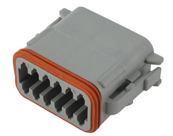 Deutsch, DT Automotive Connector Male Grey Flange 12 Way Crimp Termination DT06-12SA-C015