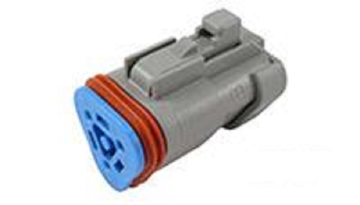 Deutsch, DT Automotive Connector Male Grey Flange 3 Way Crimp Termination DT06-3S-P006