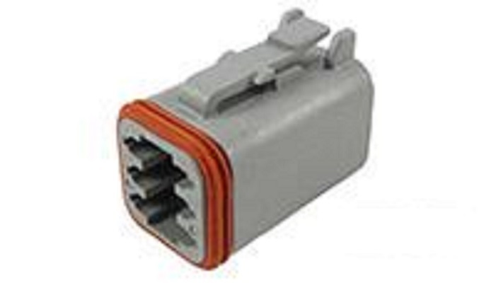 Deutsch, DT Automotive Connector Male Grey Flange 6 Way Crimp Termination DT06-6S-C015