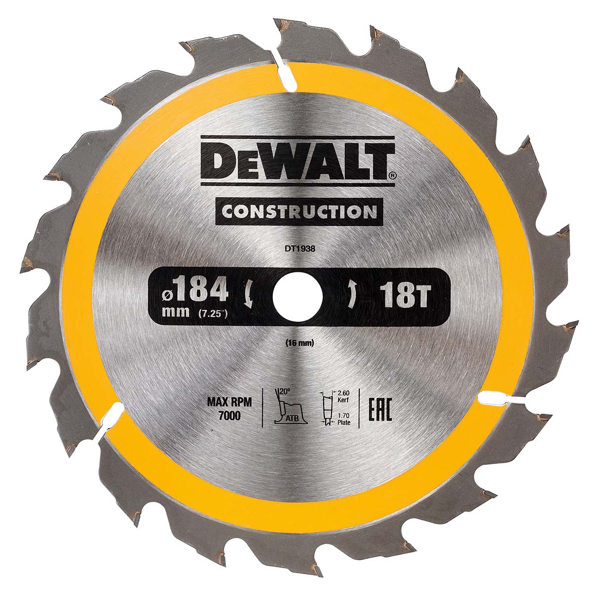 DeWALT 18 Teeth Per Inch Timber with Embedded Nails, Rough Timber, Composite Material, Softwood 1 184 mm