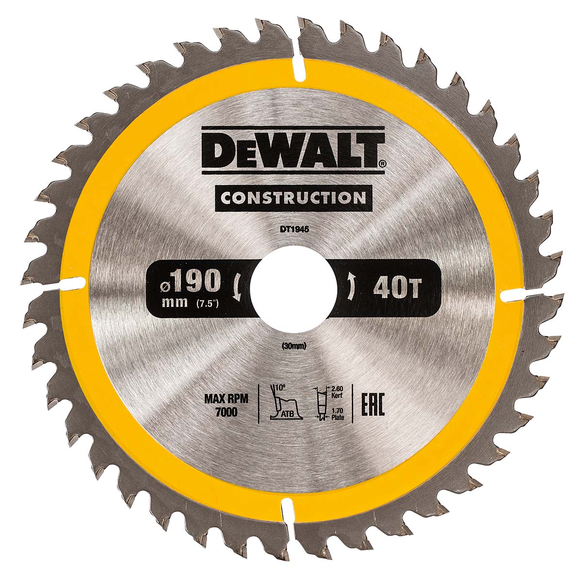 DeWALT 40 Teeth Per Inch 1 190 mm