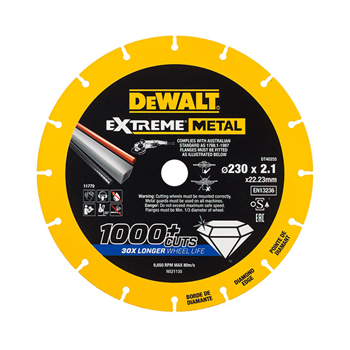 DeWALT DT Aluminium Oxide, 230 mm x 1.5 mm Thick, Medium Grade, 1 Grit 1 Per Pack