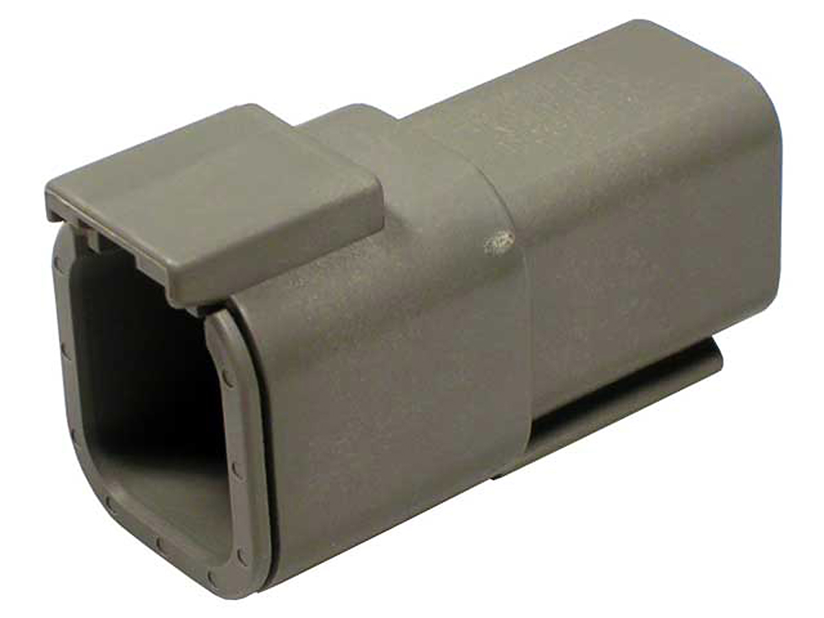 Deutsch, DTM Automotive Connector Female Grey Cable 6 Way Crimp Termination DTM04-6P