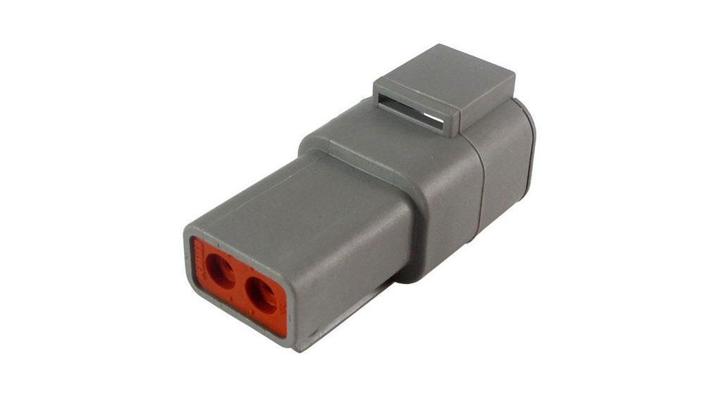 Deutsch, DTP Male Connector Housing,  6.71 mm Pitch,  2 Way,  1 Row Straight