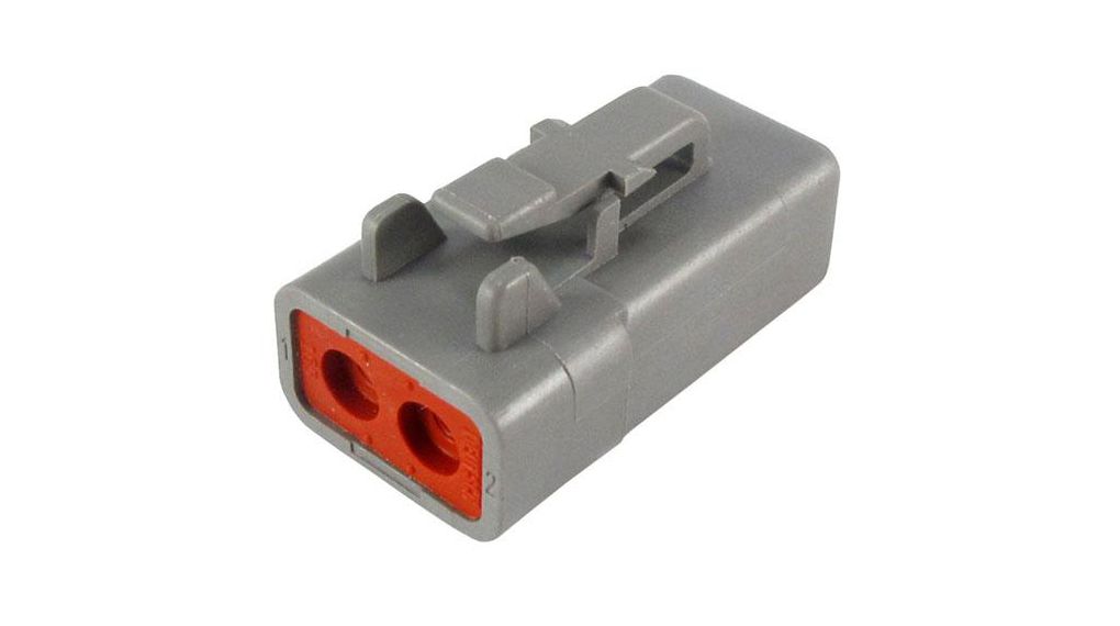 Deutsch, DTP Female Connector Housing,  6.71 mm Pitch,  2 Way,  1 Row Straight