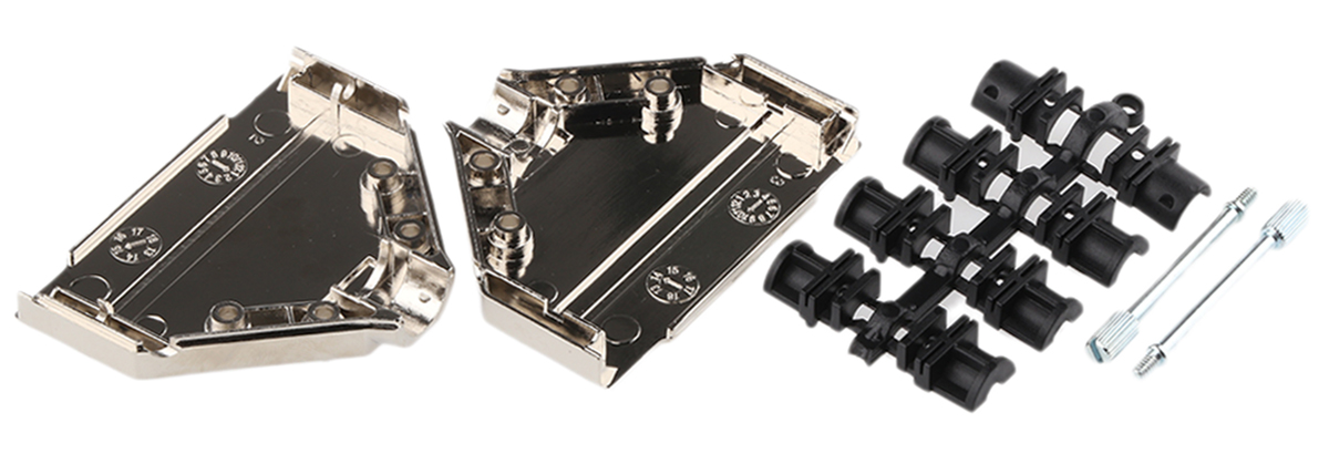 dtpk37-k MH Connectors MHDTPK Series ABS Straight D-Sub Backshell, 37 Way Strain Relief