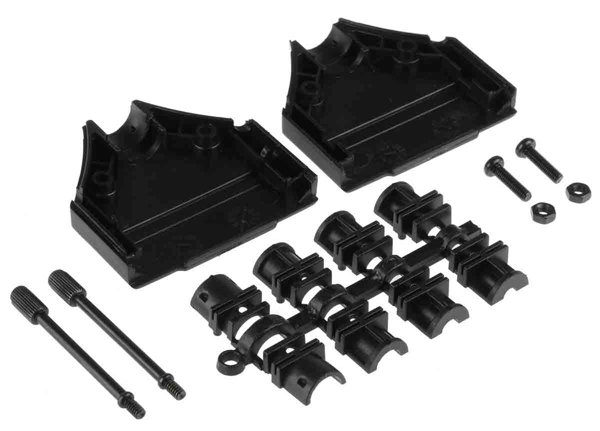 dtppk25-k MH Connectors MHDTPPK Series ABS Straight D-Sub Backshell, 25 Way Strain Relief