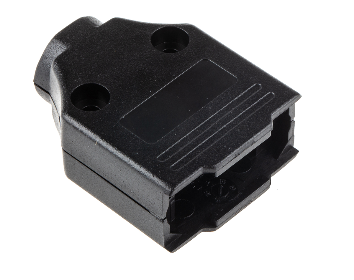 dtppk9-k MH Connectors MHDTPPK Series ABS Straight D-Sub Backshell, 9 Way Strain Relief