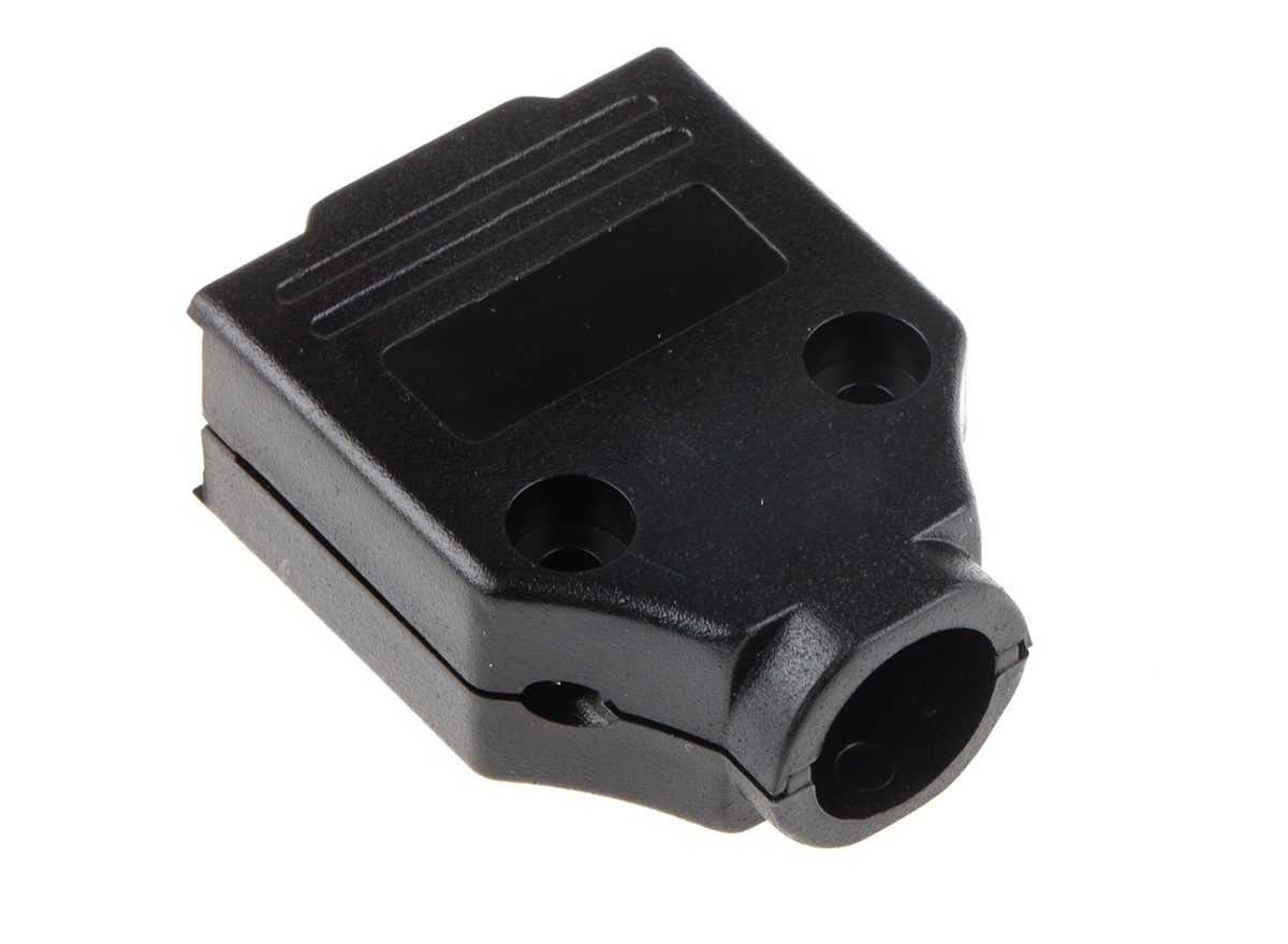 dtppk9-k MH Connectors MHDTPPK Series ABS Straight D-Sub Backshell, 9 Way Strain Relief