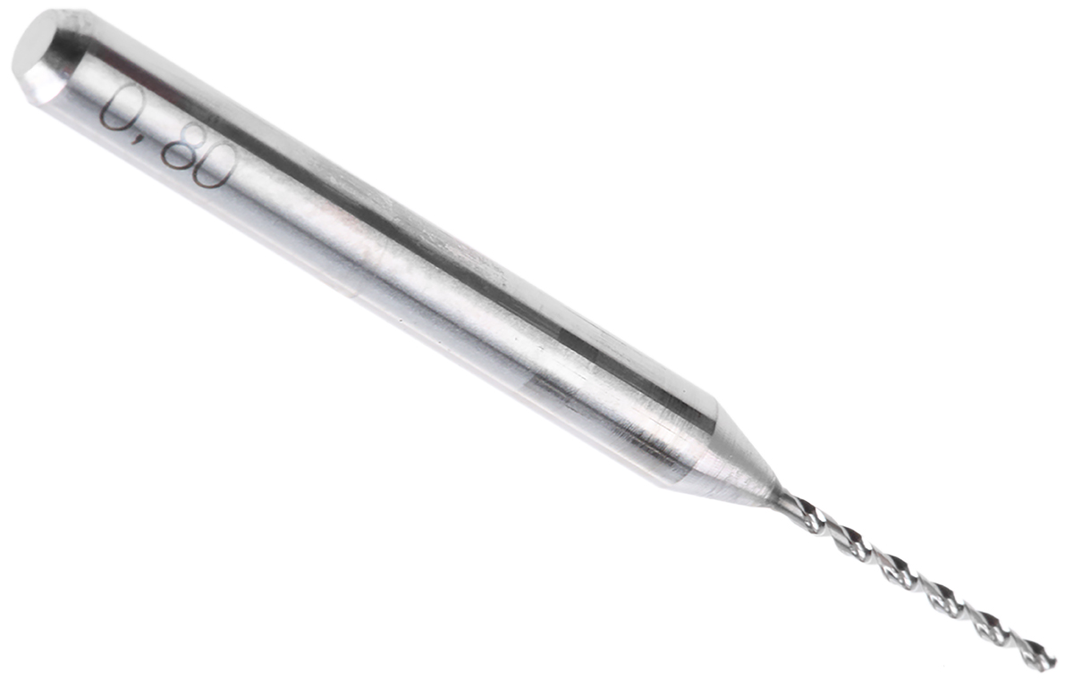 du68 CIF Carbide Tungsten PCB Drill Bit, 0.8 mm, 3.17mm Diameter