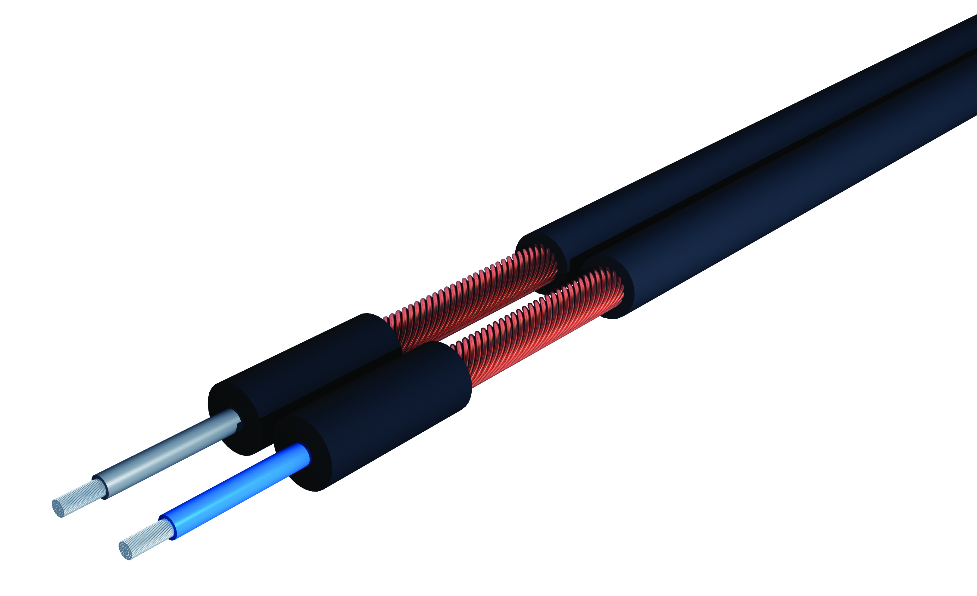 S2Ceb-Groupe Cae Micro Series 2 Core Screened, 6.4 mm OD, 100 m, Black