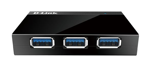 D-Link 4 Port USB 3.0 Hub, External Power Adapter Powered