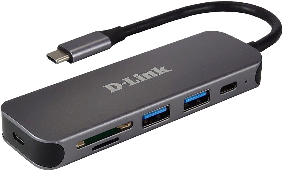 D-Link 3 Port USB C Hub, USB Bus Powered